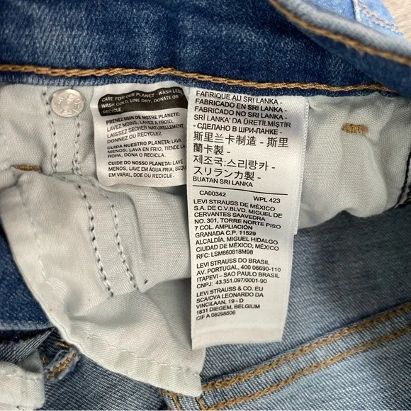 Levi's Classic Blue Women's Jeans 724 High Rise Straight Cropped Jeans Size 24 - Picture 3 of 9